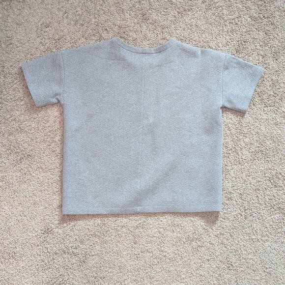 Everlane Gray City Street Short Sleeve Fleece Sweatshirt Crewneck Pullover L - Picture 12 of 12